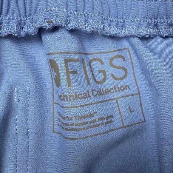 FIGS Yola Skinny Scrub Pant Womens L Blue Nurse Uniform Stretch TW2000R 1356 - Picture 13 of 16